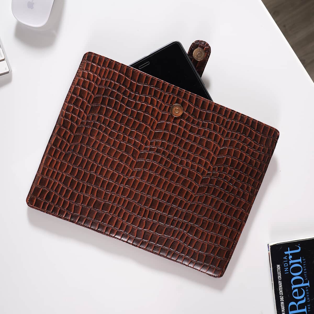 100% Genuine Croco Embossed Leather iPad Sleeves image number 1