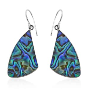 Abalone Shell Earrings in Sterling Silver