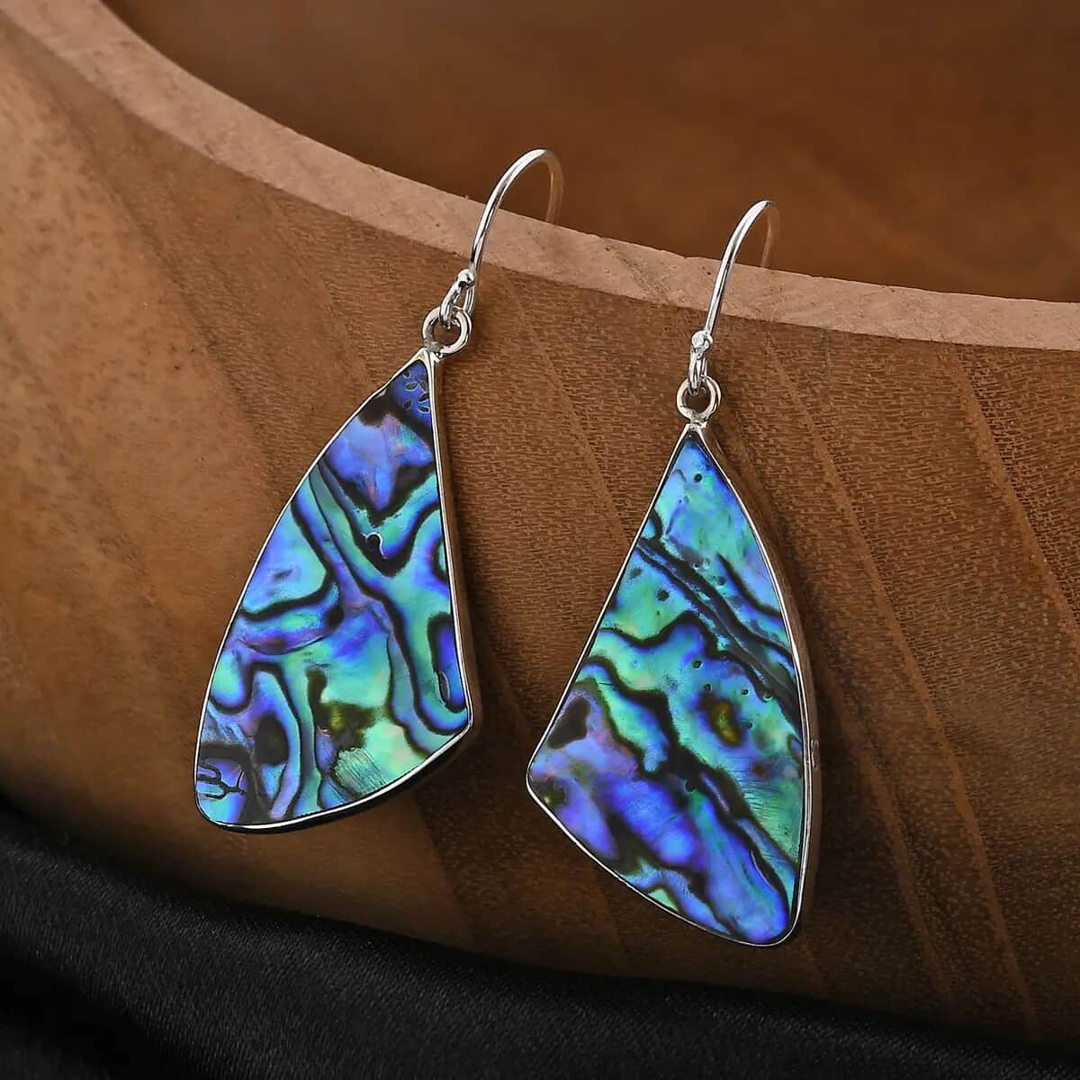 Abalone Shell Earrings in Sterling Silver image number 1