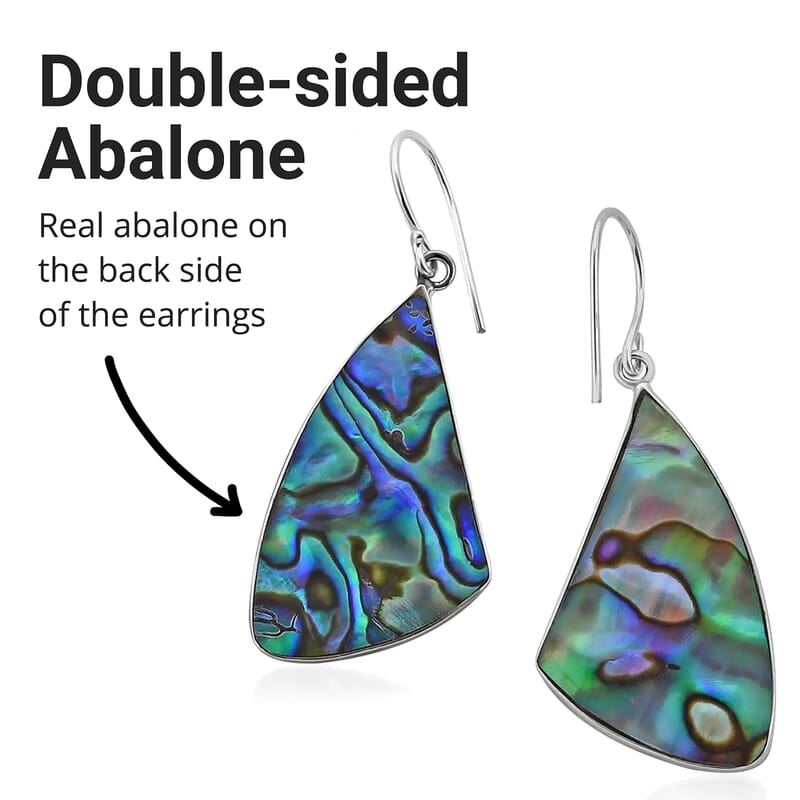 Abalone Radiance Earrings in Sterling Silver
