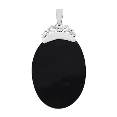 Abalone Shell Oval Pendant in Sterling Silver