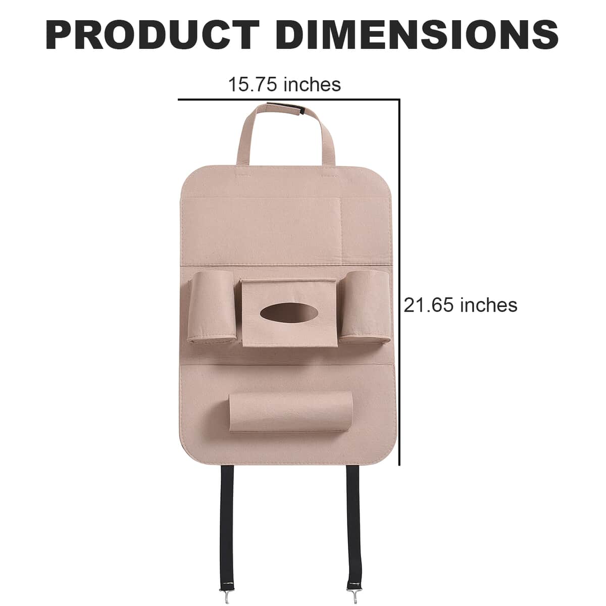 Set of 2 Multi-Function Car Seat Storage Bag - Beige image number 3