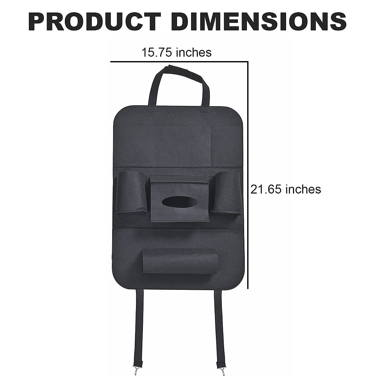 Set of 2 Multi-Function Car Seat Storage Bag - Black image number 3