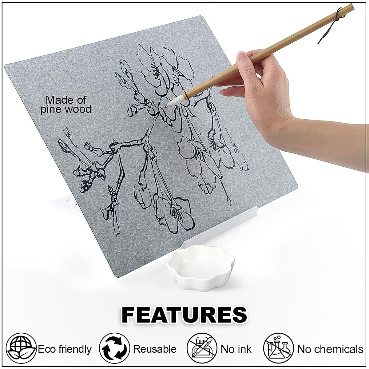 6 Piece Magic Ink Meditation Water Drawing Board image number 2