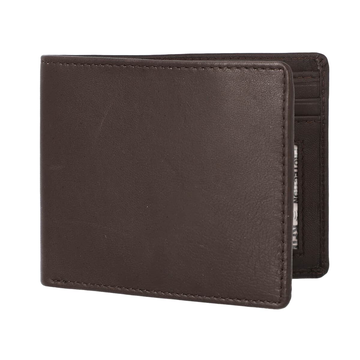 Black 100% Genuine Leather Belt (46"x1.25") and RFID Protected Wallet (4.5"x3.75") image number 2