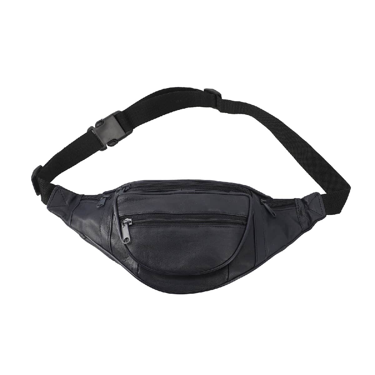 Newage Navy 100% Genuine Leather RFID Fanny Bag image number 0