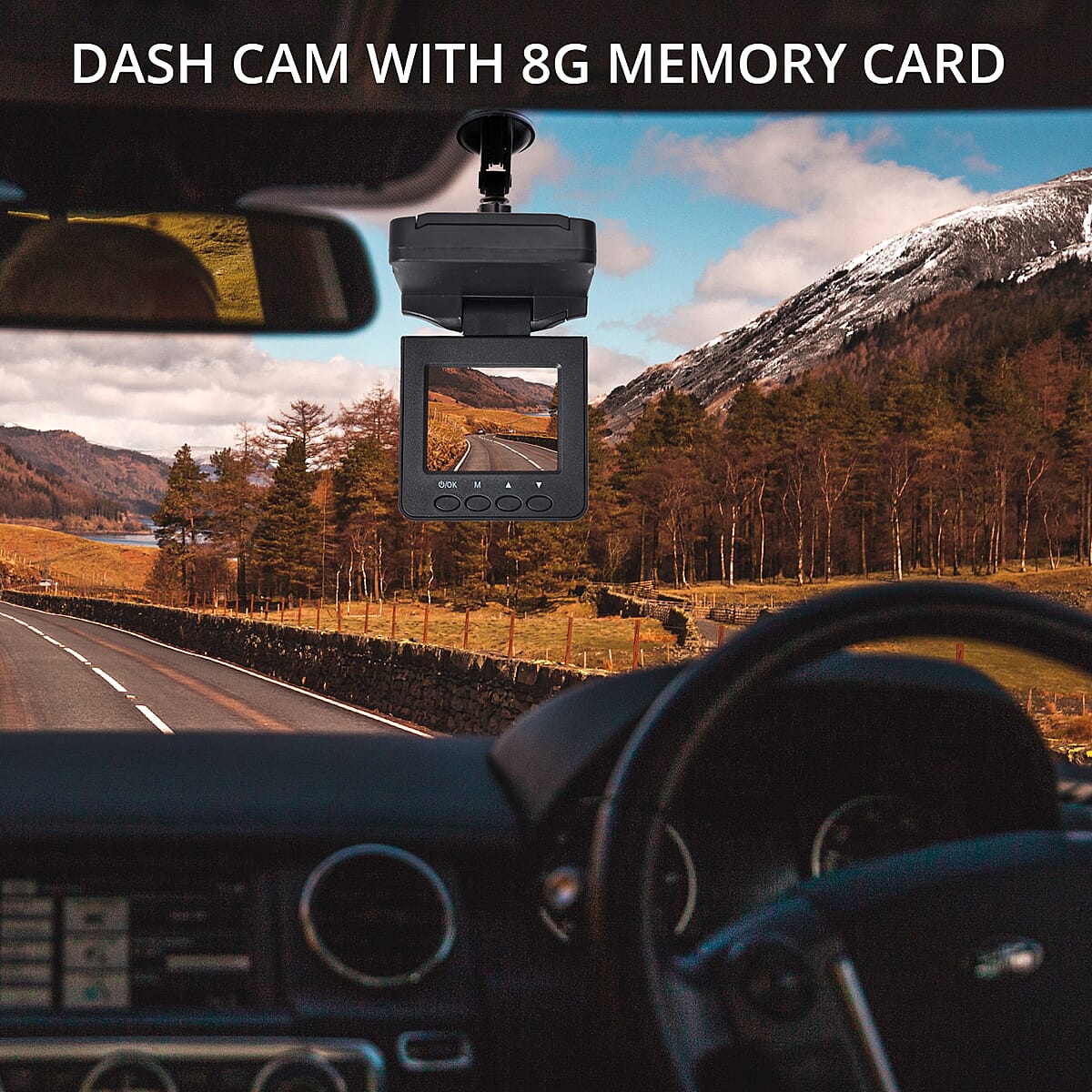Black Dash Cam with 8G Memory Card image number 1
