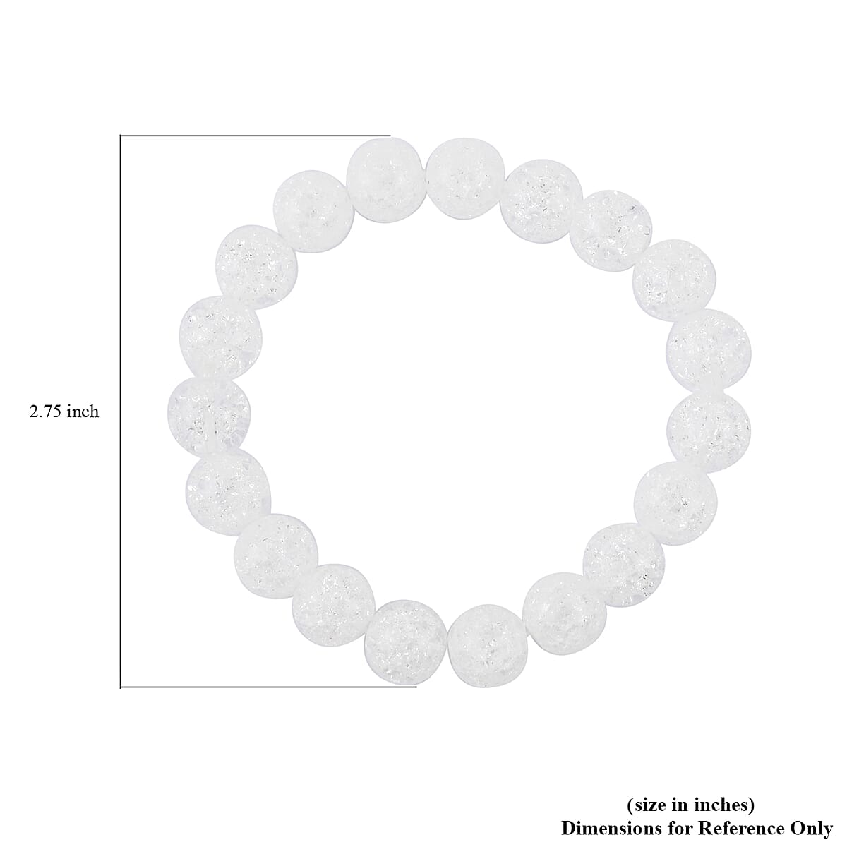 Ice Quartz Beaded Stretch Bracelet (7.25 In) 75.00 ctw image number 2