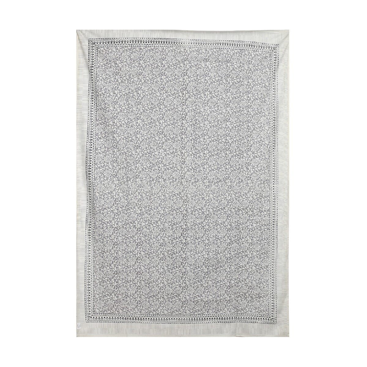 Gray Screen Printed Cotton Sheeting Table Cover image number 4
