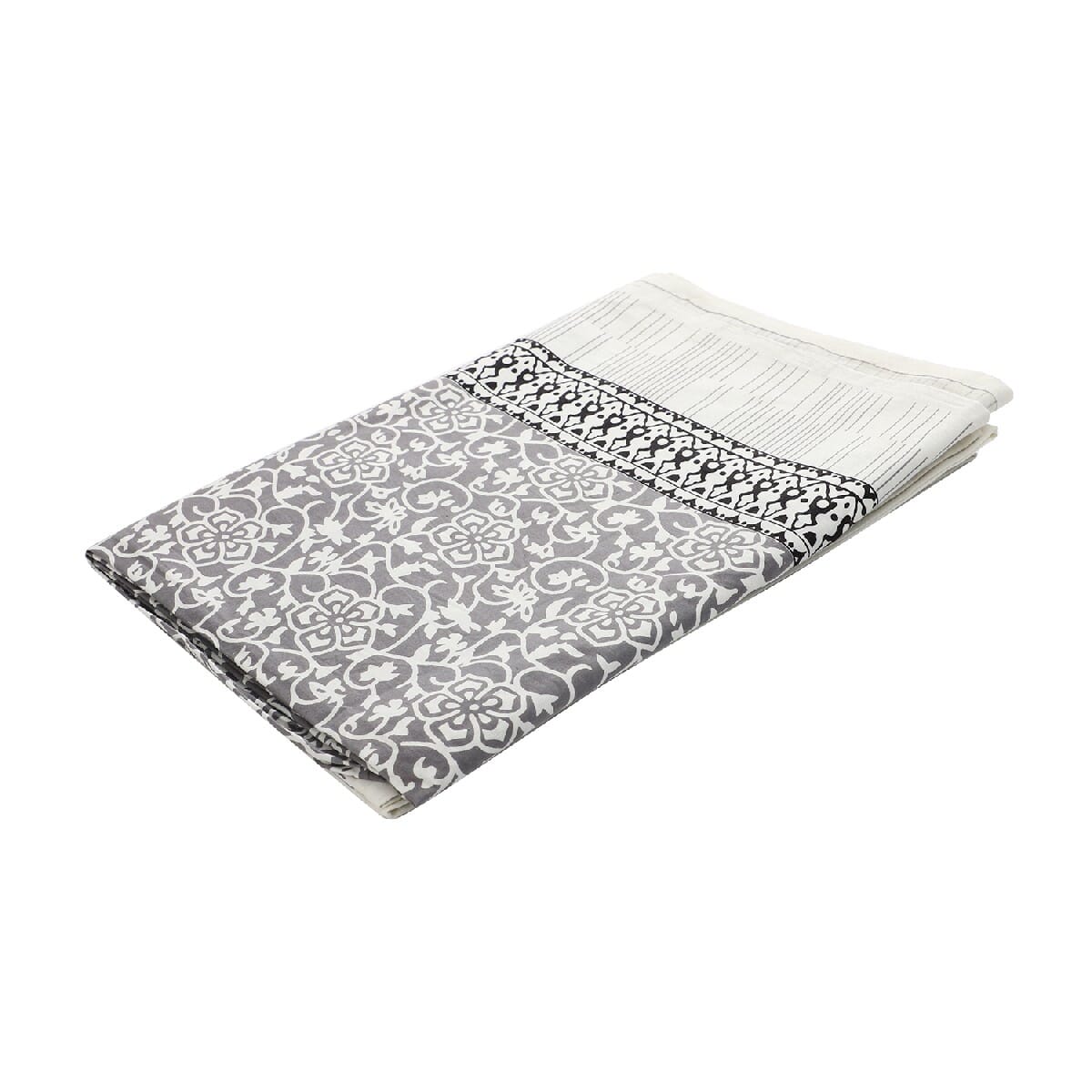 Gray Screen Printed Cotton Sheeting Table Cover image number 6