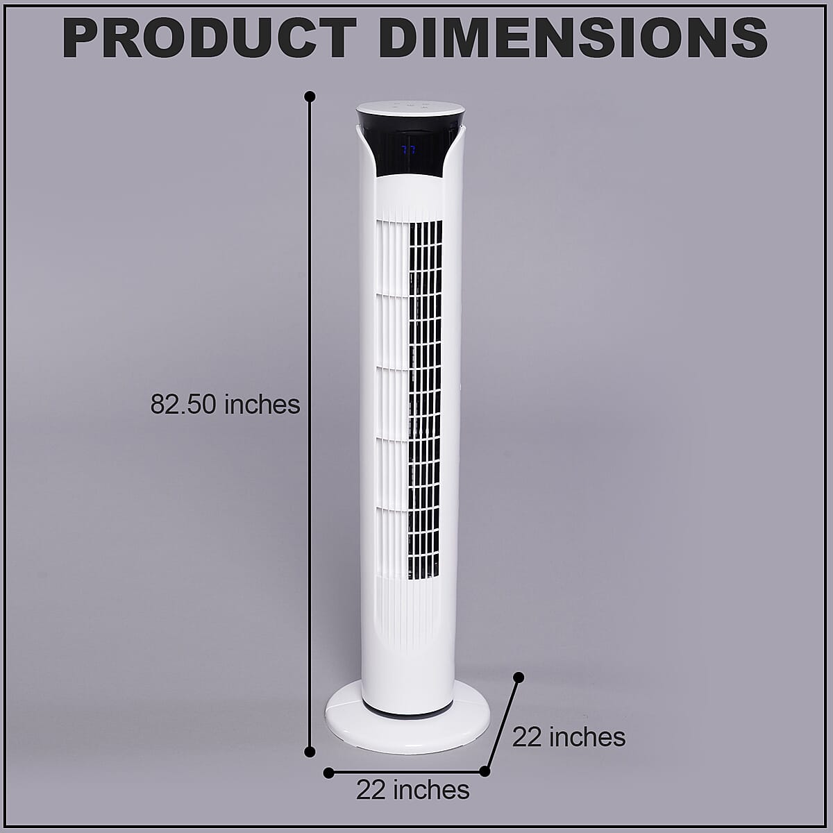 32 Inches Tower Fan with Remote Control, Oscillation and 3 Speeds image number 3