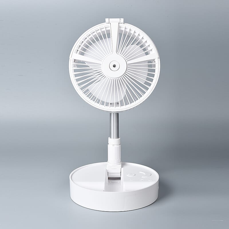 Portable Folding Hydrating Fan Desktop Fan Mini Rechargeable Fan 7200 mAh Large Capacity Battery, 5W