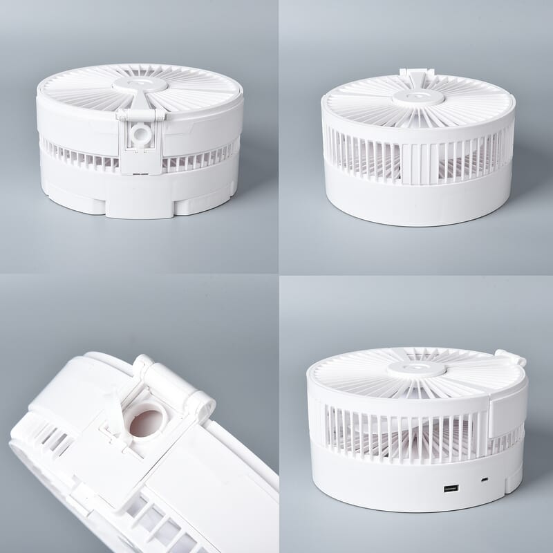 Portable Folding Hydrating Fan Desktop Fan Mini Rechargeable Fan 7200 mAh Large Capacity Battery, 5W