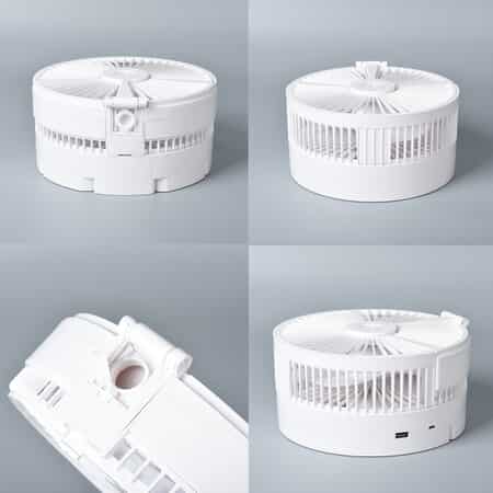 Portable Folding Hydrating Fan Desktop Fan Mini Rechargeable Fan 7200 mAh Large Capacity Battery, 5W image number 4