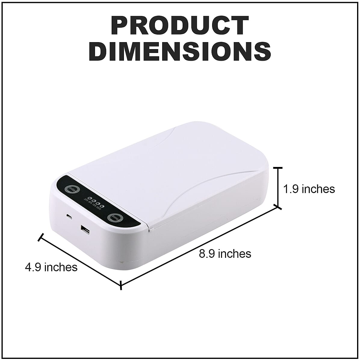 Travel Time Multi-Purpose UV-C Sanitizing Case with USB Charger , Sanitizer Box , UV Sanitizer , Phone Sanitizer , UV Sterilizer Box image number 3