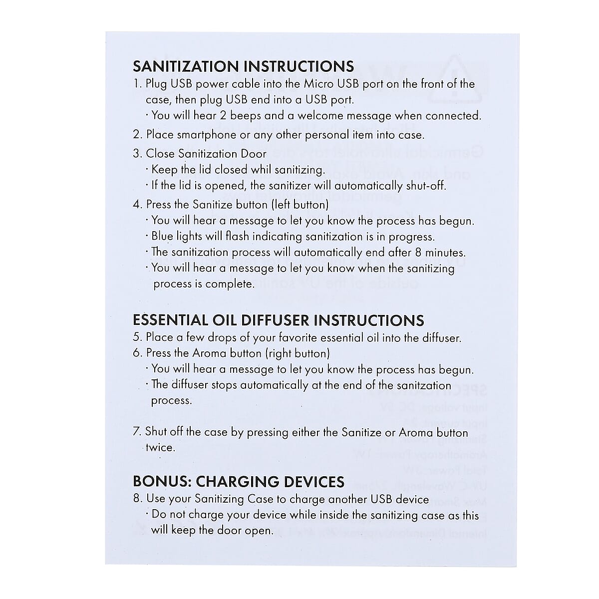 Travel Time Multi-Purpose UV-C Sanitizing Case with USB Charger , Sanitizer Box , UV Sanitizer , Phone Sanitizer , UV Sterilizer Box image number 5