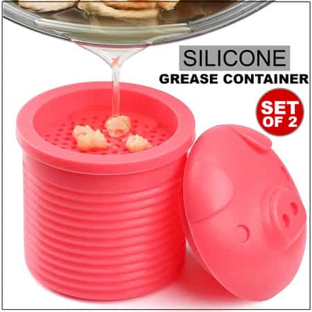 Buy Set of 2 Red Silicone Grease Container at ShopLC.