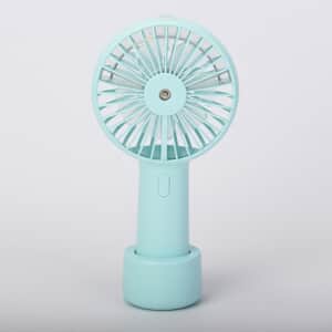 Blue 2 in 1 Mist Spray Fan with Detachable Base