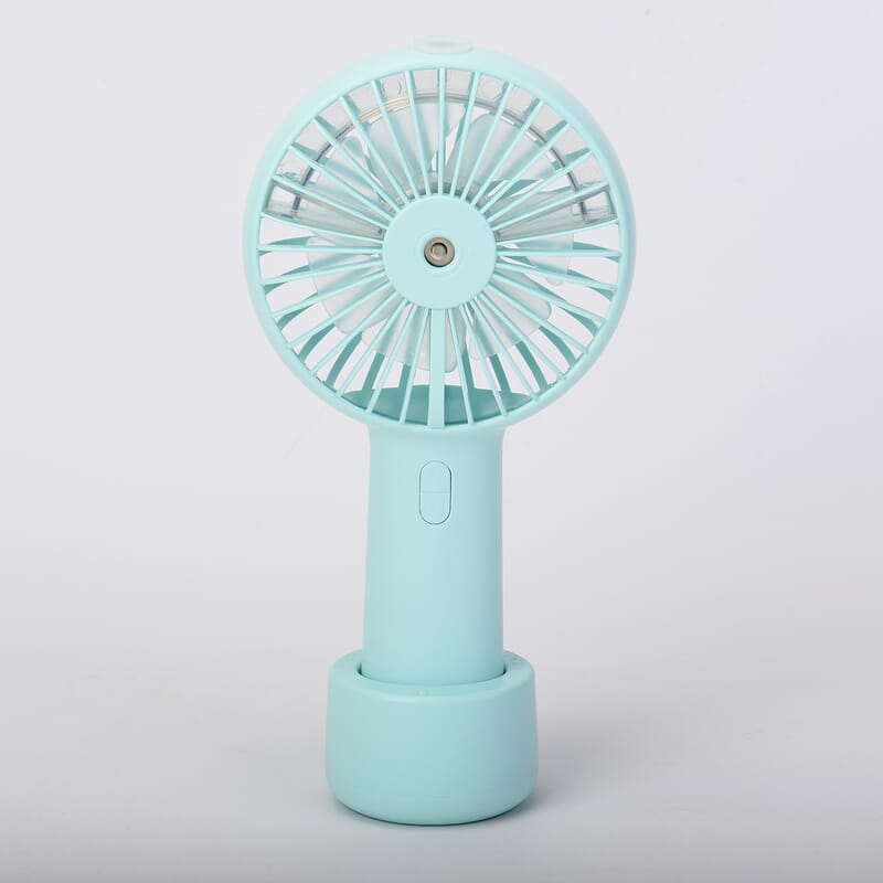 Blue 2 in 1 Mist Spray Fan with Detachable Base
