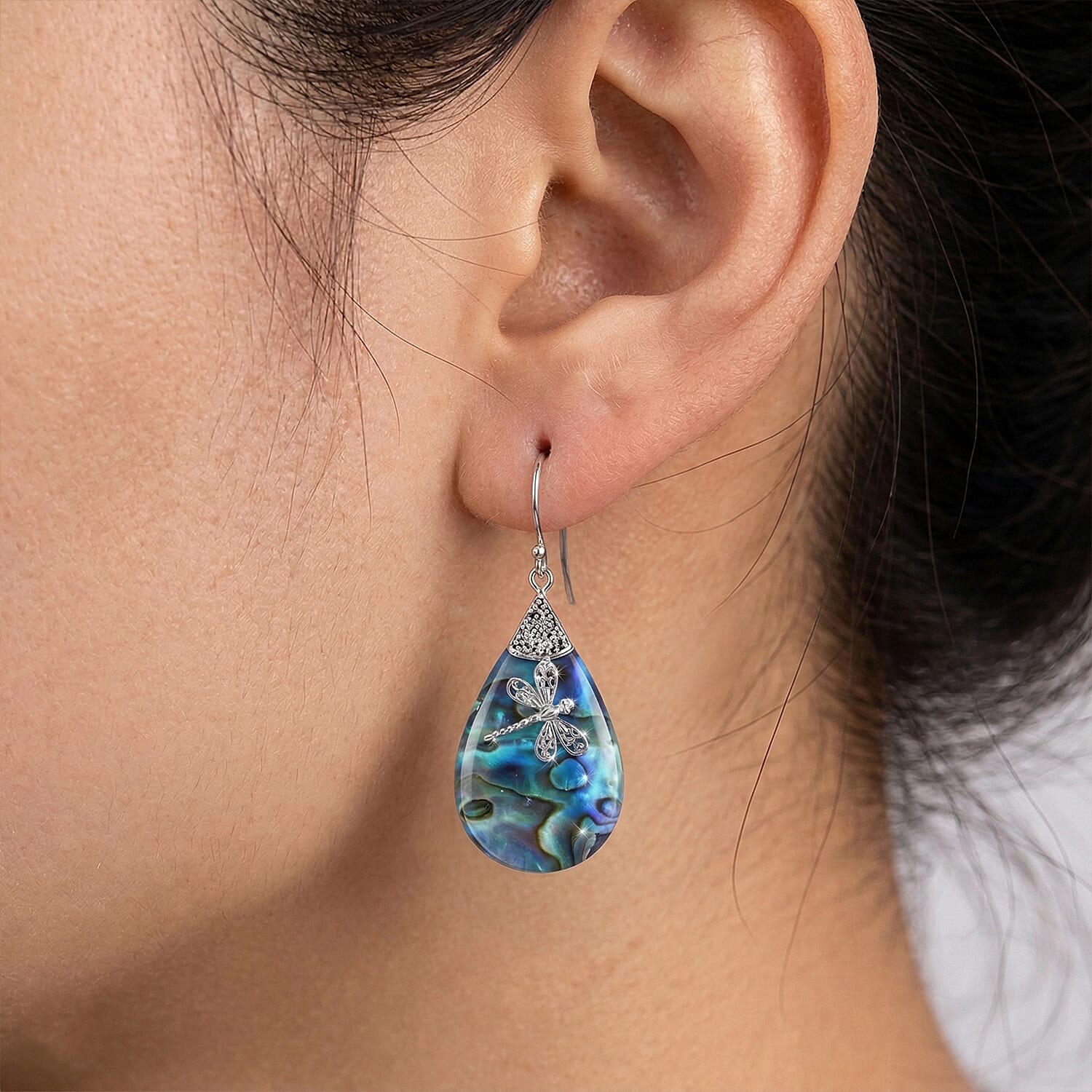 Abalone Shell  Earring  Sterling Silver