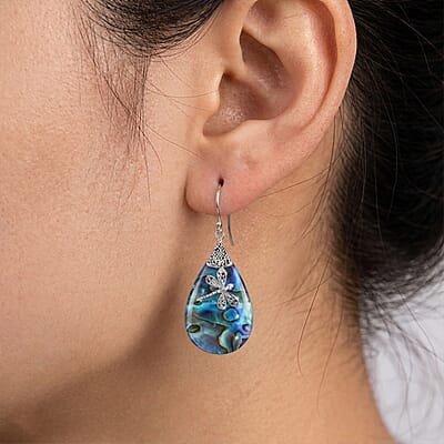 Abalone Shell  Earring  Sterling Silver