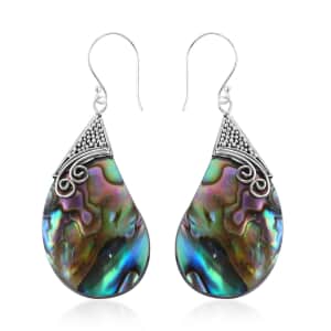 Abalone Shell Earrings in Sterling Silver