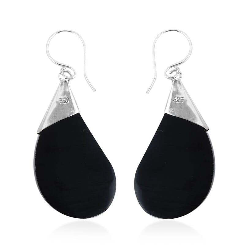 Abalone Shell Earrings in Sterling Silver