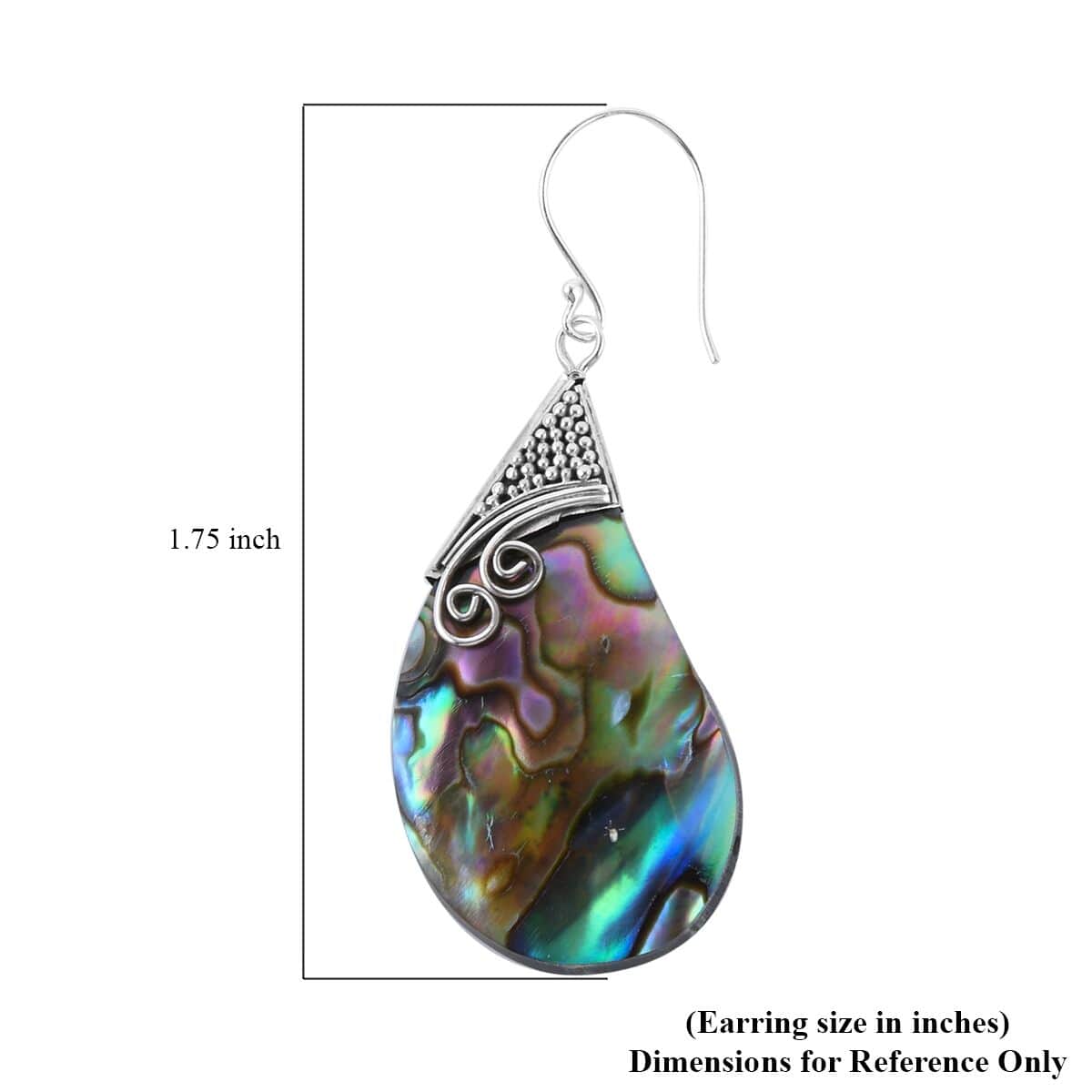 Abalone Shell Earrings in Sterling Silver image number 4