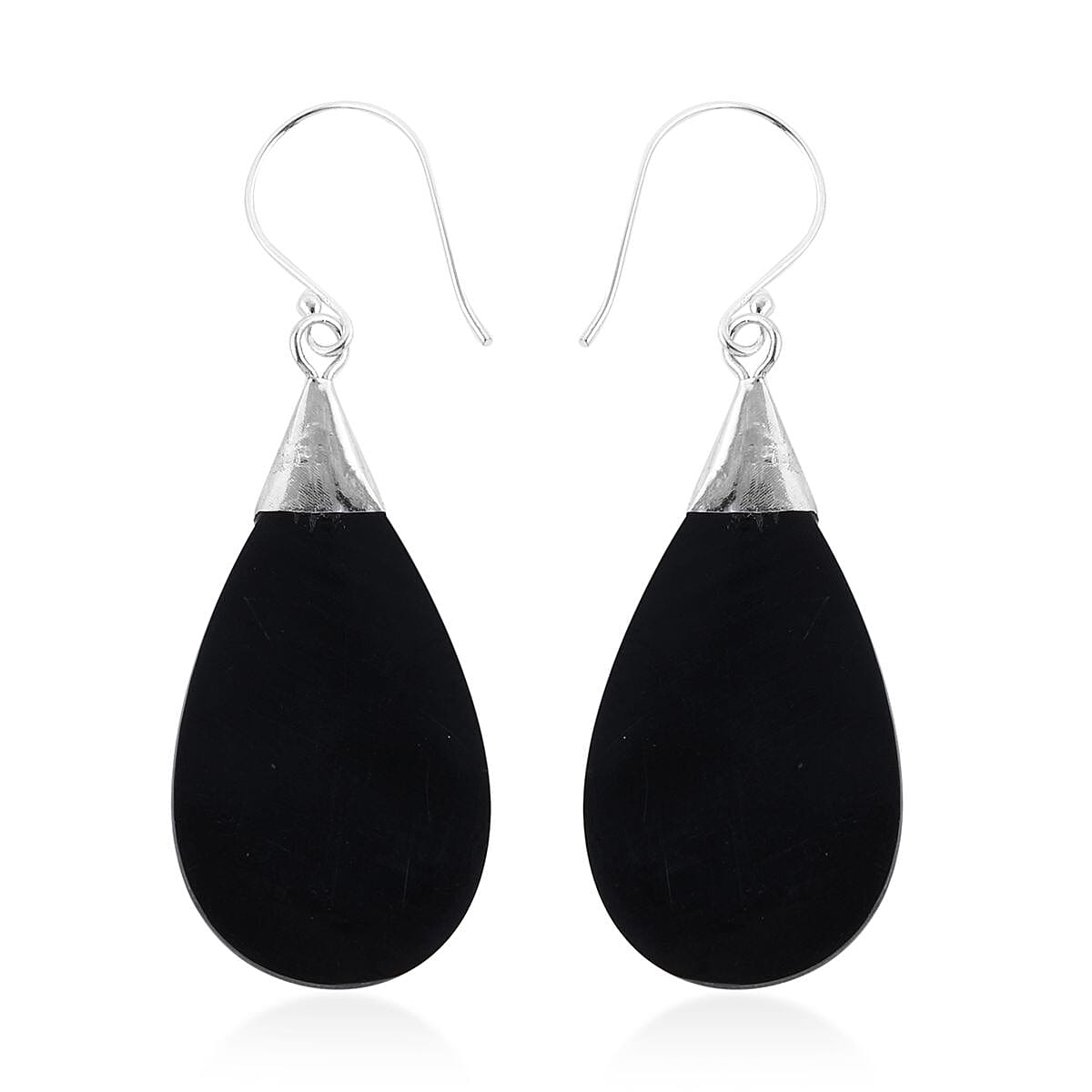 Abalone Shell Teardrop Earrings in Sterling Silver