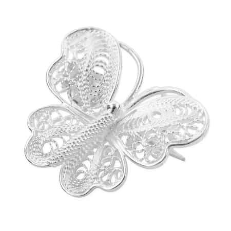 Artistry Tarakashi Collection Sterling Silver Butterfly Brooch 1.85 Grams image number 2