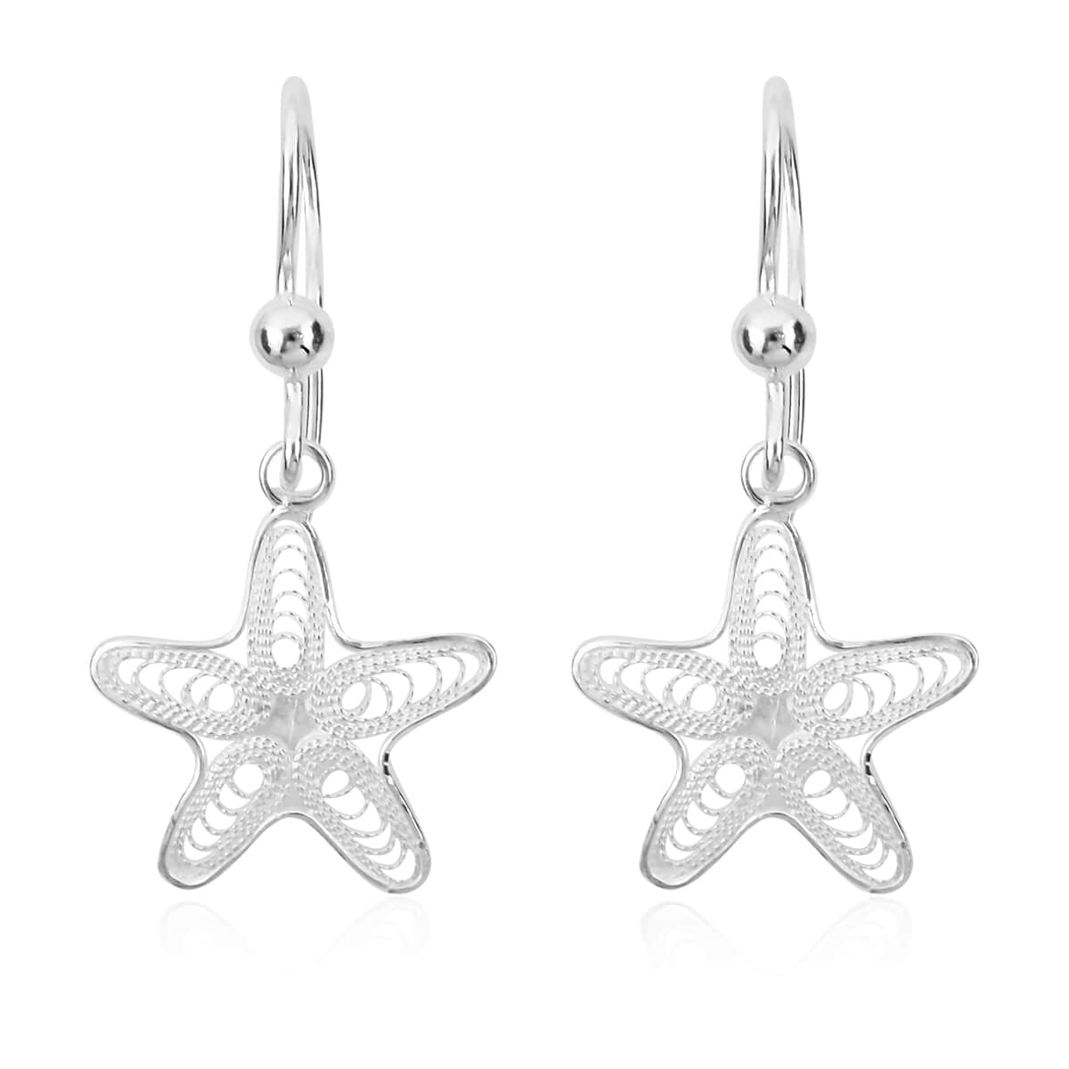 Starfish Earrings in Sterling Silver 2.10 Grams image number 0