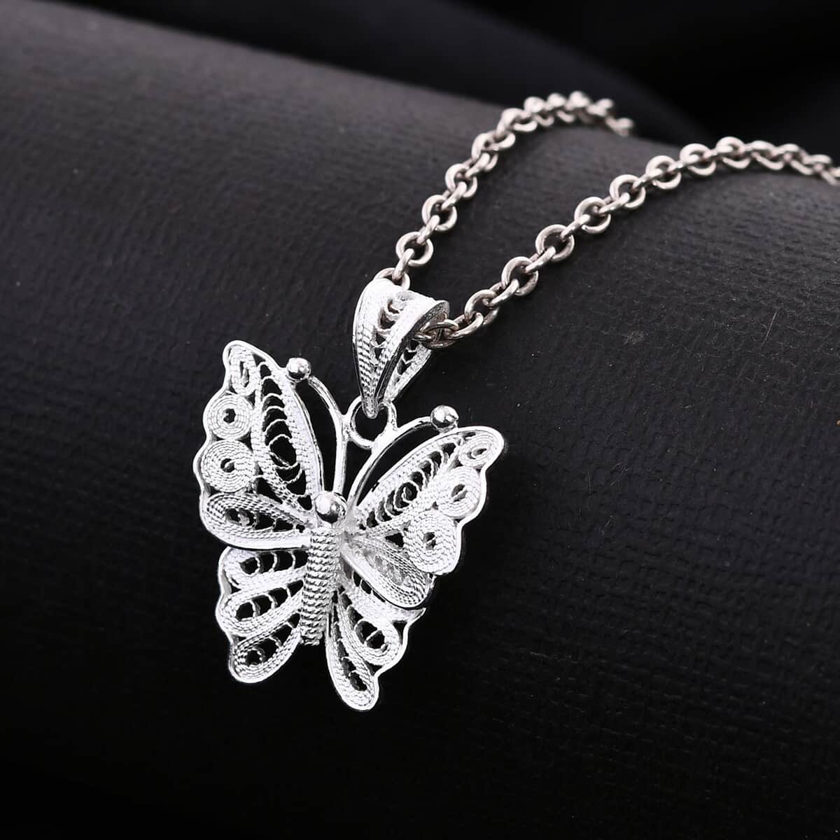 Artistry Tarakashi Collection Butterfly Pendant in Sterling Silver 2 Grams image number 1