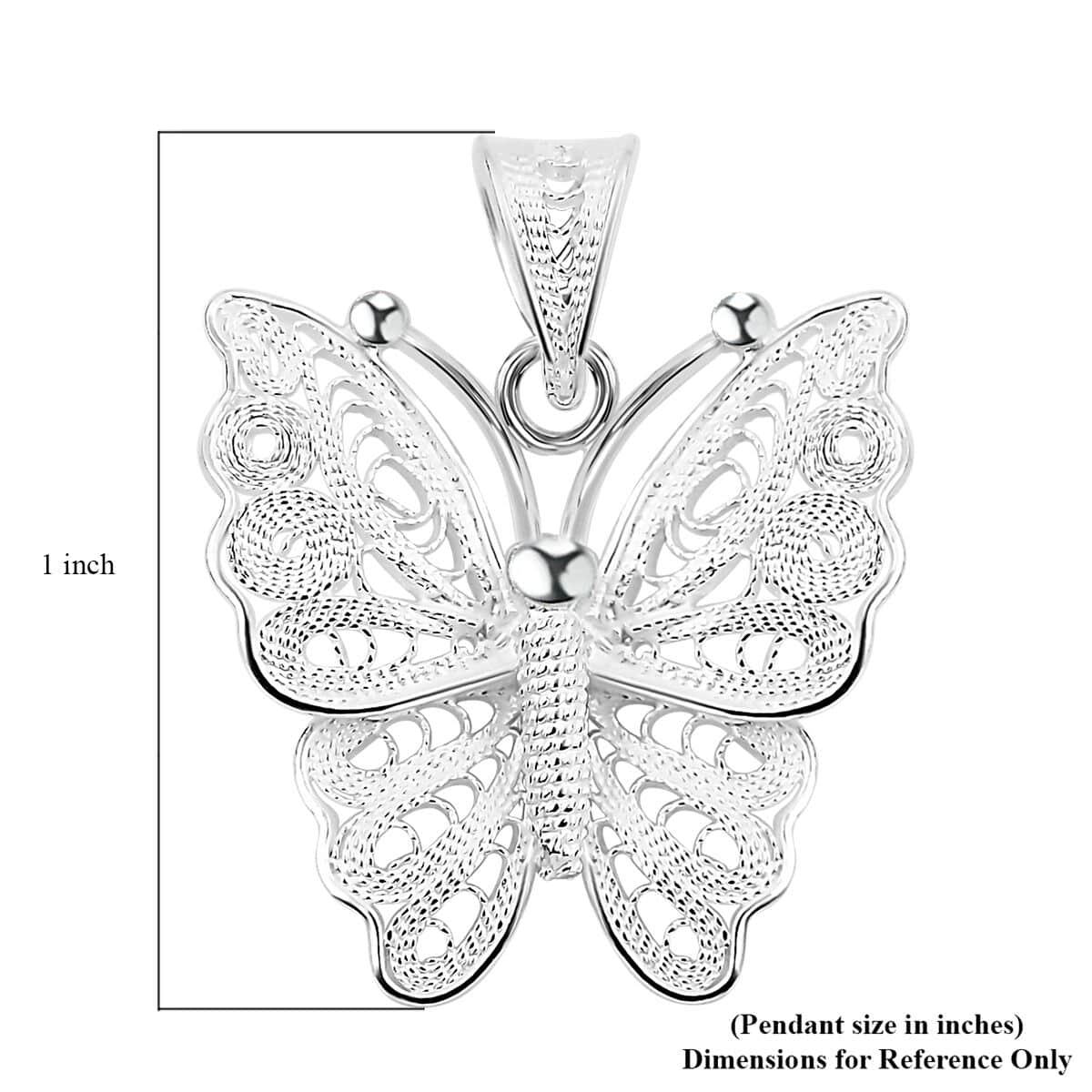 Artistry Tarakashi Collection Butterfly Pendant in Sterling Silver 2 Grams image number 5