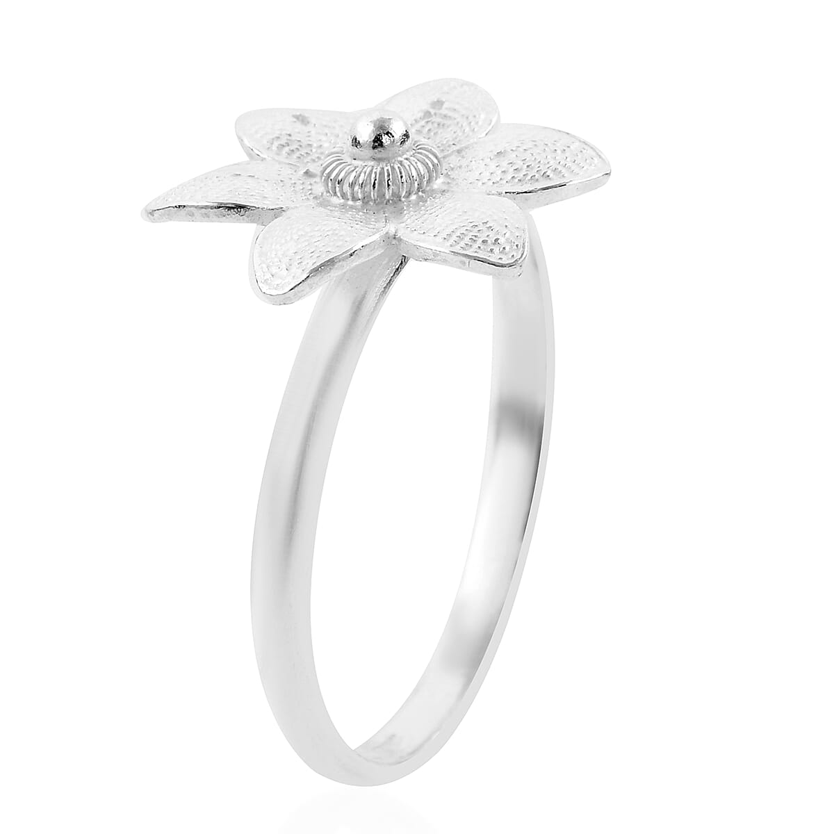 Flower Ring in Sterling Silver (Size 11.0) 2.10 Grams image number 3
