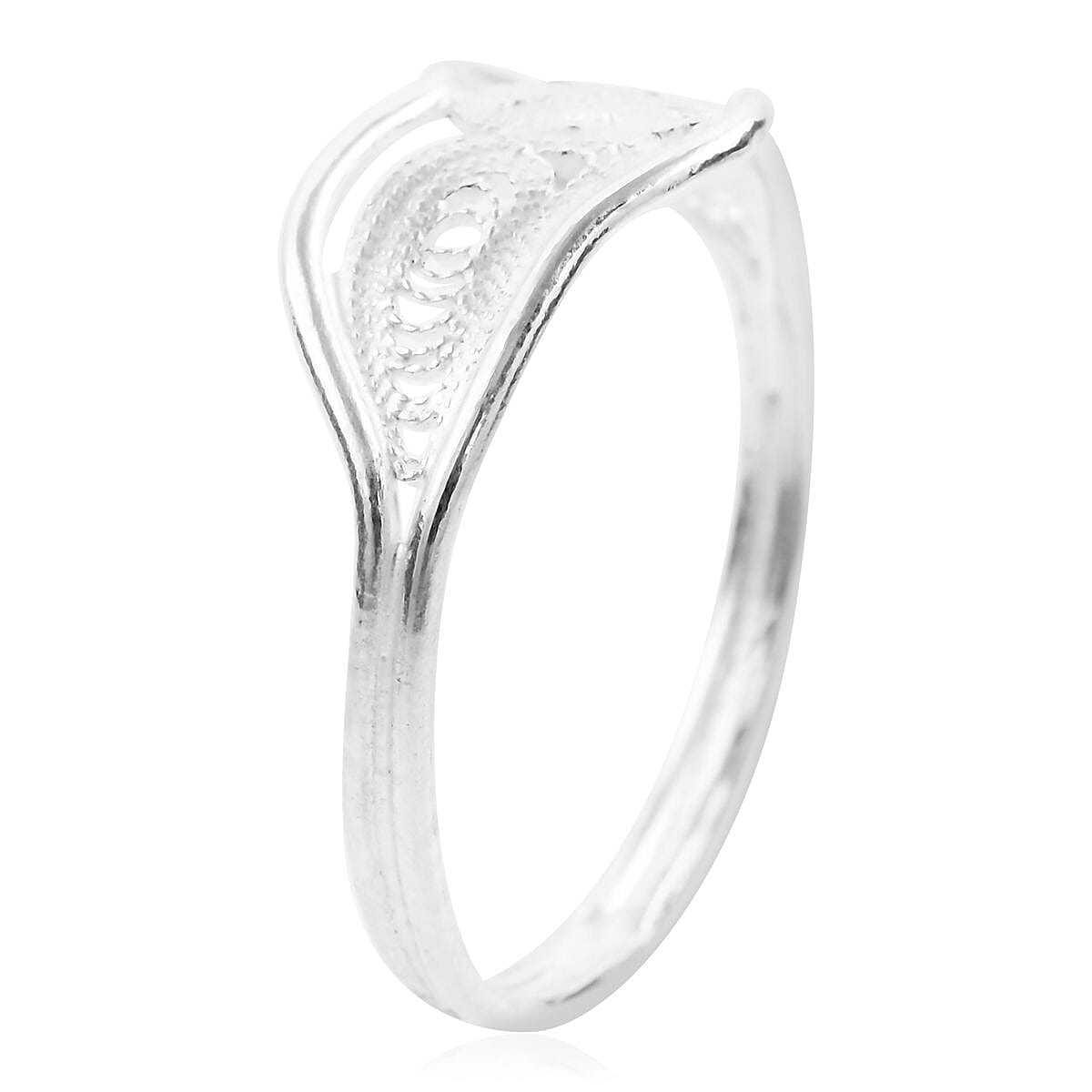 Artistry Tarakashi Collection Sterling Silver Crown Ring (Size 9.0) 1.60 Grams image number 3