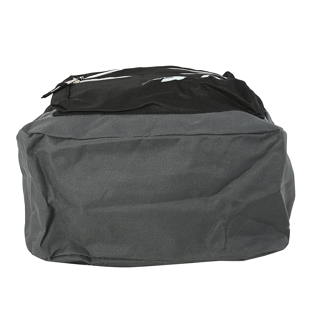 Black and Gray Double Front Pocket Heavy Duty Backpack image number 3