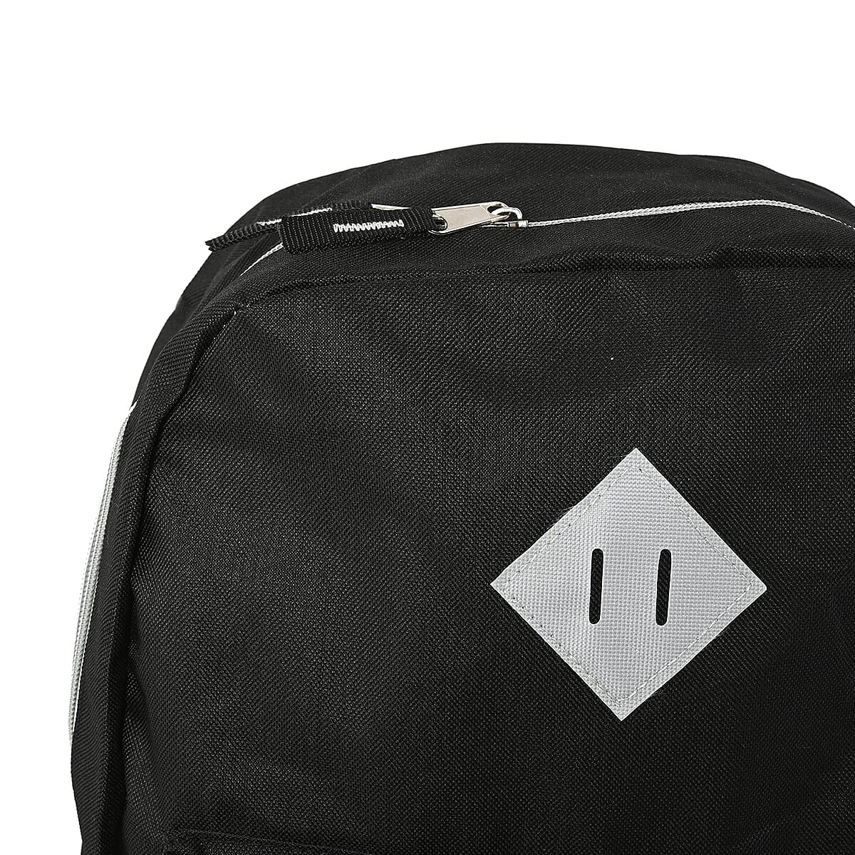 Black and Gray Double Front Pocket Heavy Duty Backpack image number 5