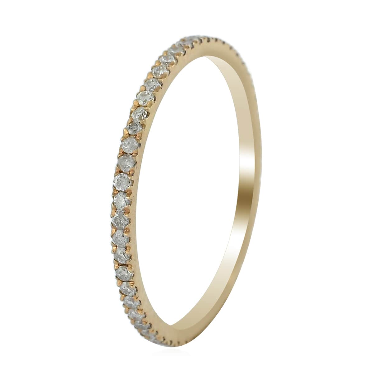 14K Yellow Gold Diamond H SI Eternity Band Ring (Size 8.0) 0.40 ctw image number 2