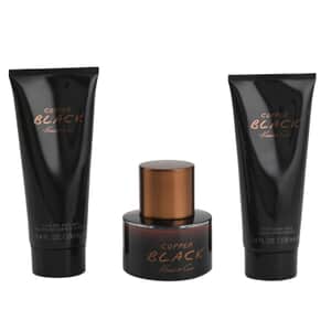 Kenneth Cole Copper Black 3 Pieces Men's Gift Set (EDT spray, After Shave Balm, Hair and Body Wash) | Accessory Set | Eau De Toilette | Men's Accessories