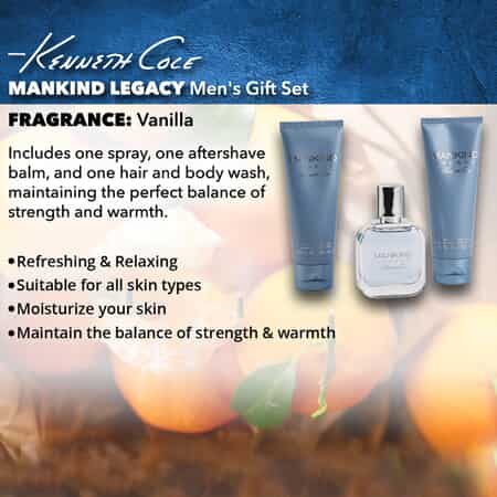 Kenneth Cole Mankind Legacy 3 Pieces Men's Gift Set (EDT spray, After Shave Balm, Hair and Body Wash) , Accessory Set , Eau De Toilette , Men's Accessories image number 1