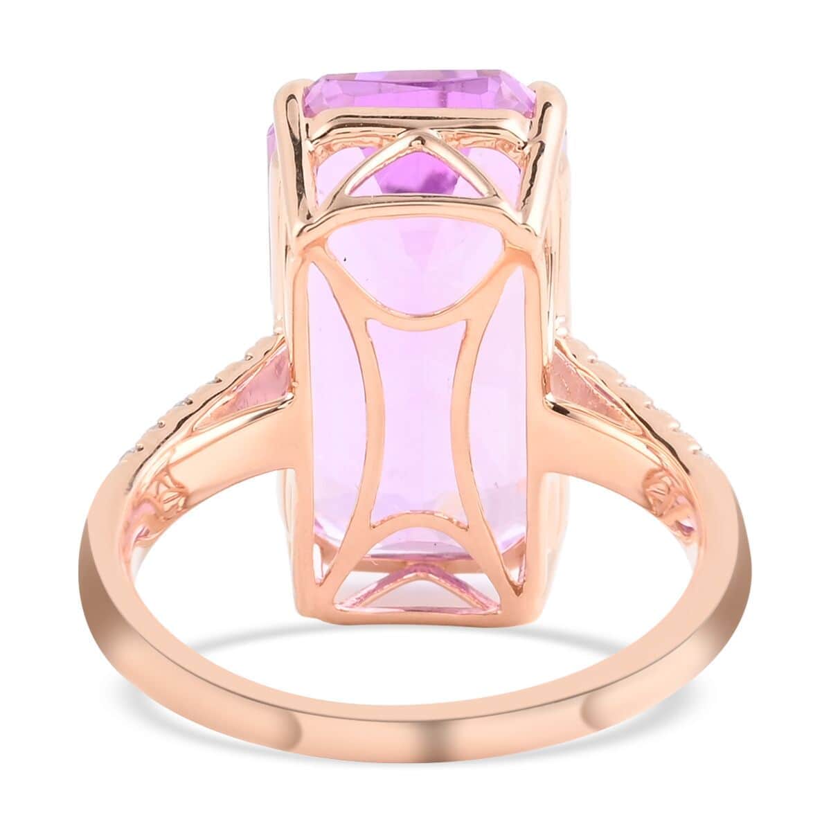 Iliana 18K Rose Gold AAA Patroke Kunzite, Diamond (G-H, SI) Ring (Size 7.0) 12.00 ctw image number 4