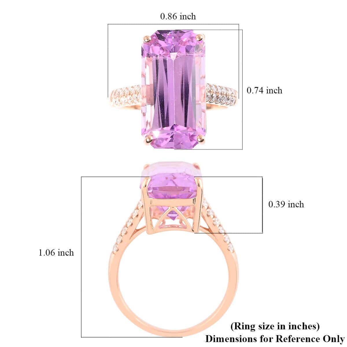 Iliana 18K Rose Gold AAA Patroke Kunzite, Diamond (G-H, SI) Ring (Size 7.0) 12.00 ctw image number 5