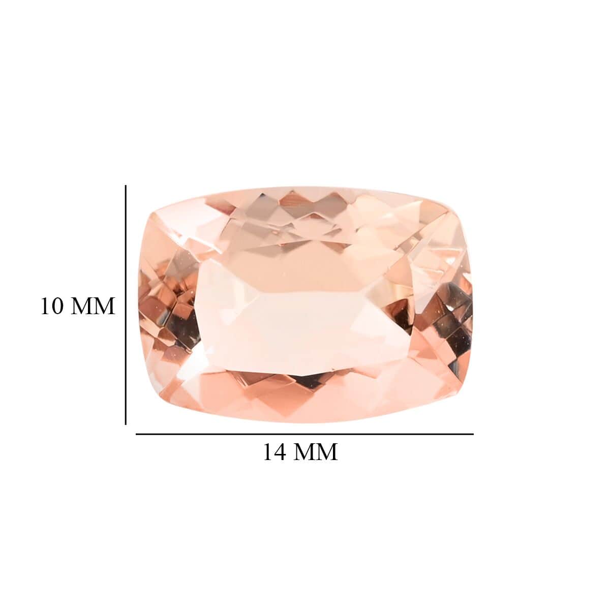 Certified AAAA Marropino Morganite (Cush 14x10 mm) 6.00 ctw image number 3