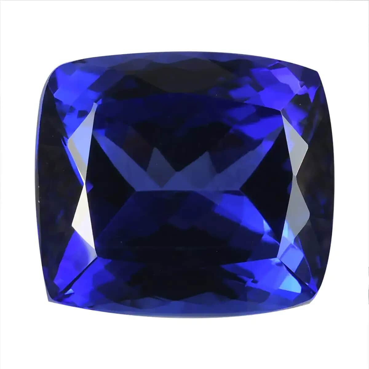 Certified and Appraised Flawless AAAA VIVID Tanzanite, Loose Gemstone For Ring Pendant, Loose Tanzanite For Jewelry Making  (Cush 7x7 mm) 1.50 ctw image number 0