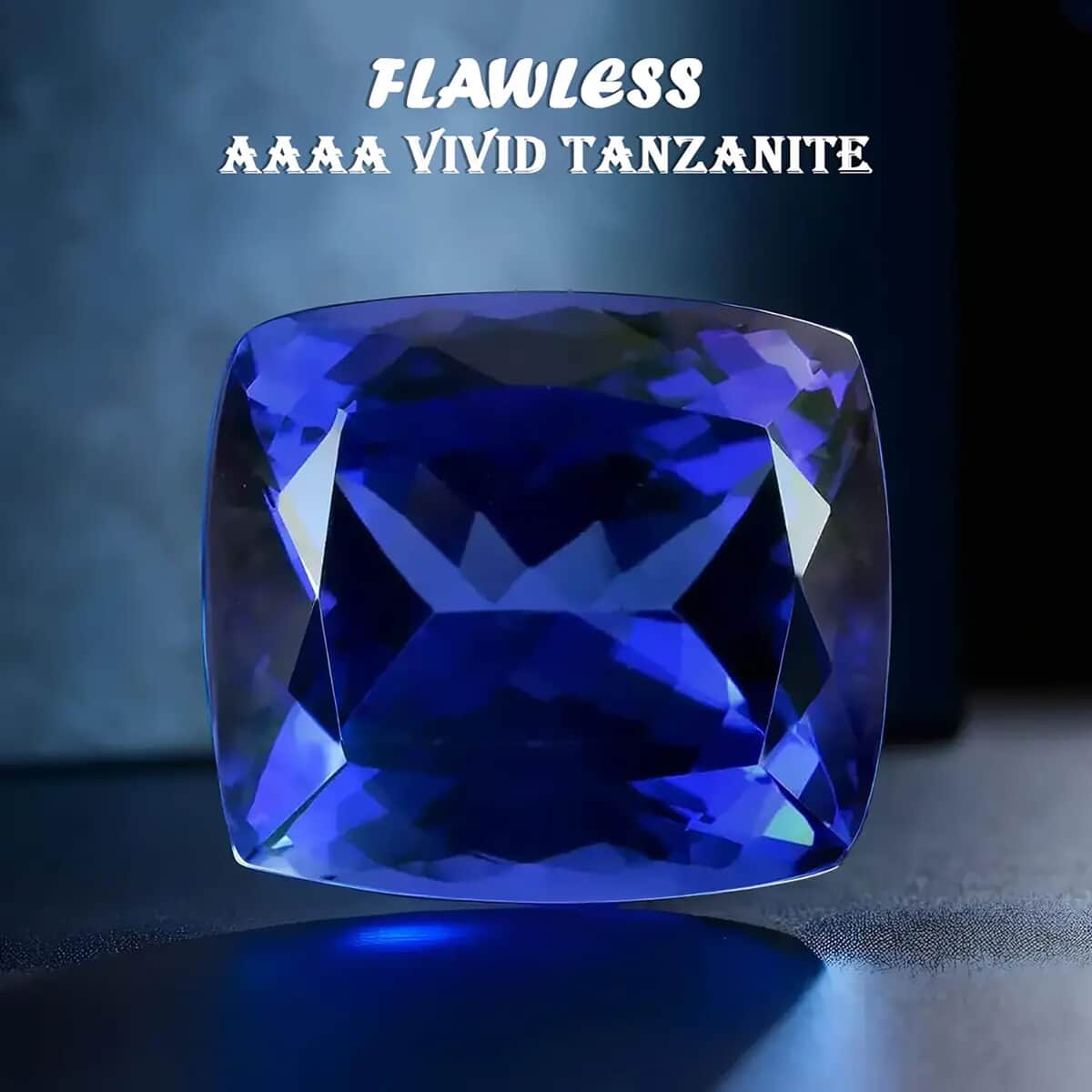 Certified and Appraised Flawless AAAA VIVID Tanzanite, Loose Gemstone For Ring Pendant, Loose Tanzanite For Jewelry Making  (Cush 7x7 mm) 1.50 ctw image number 2