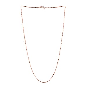 Italian 14K Rose Gold Plated Sterling Silver Adjustable Bolo Singapore Chain 2mm 2.90 Grams