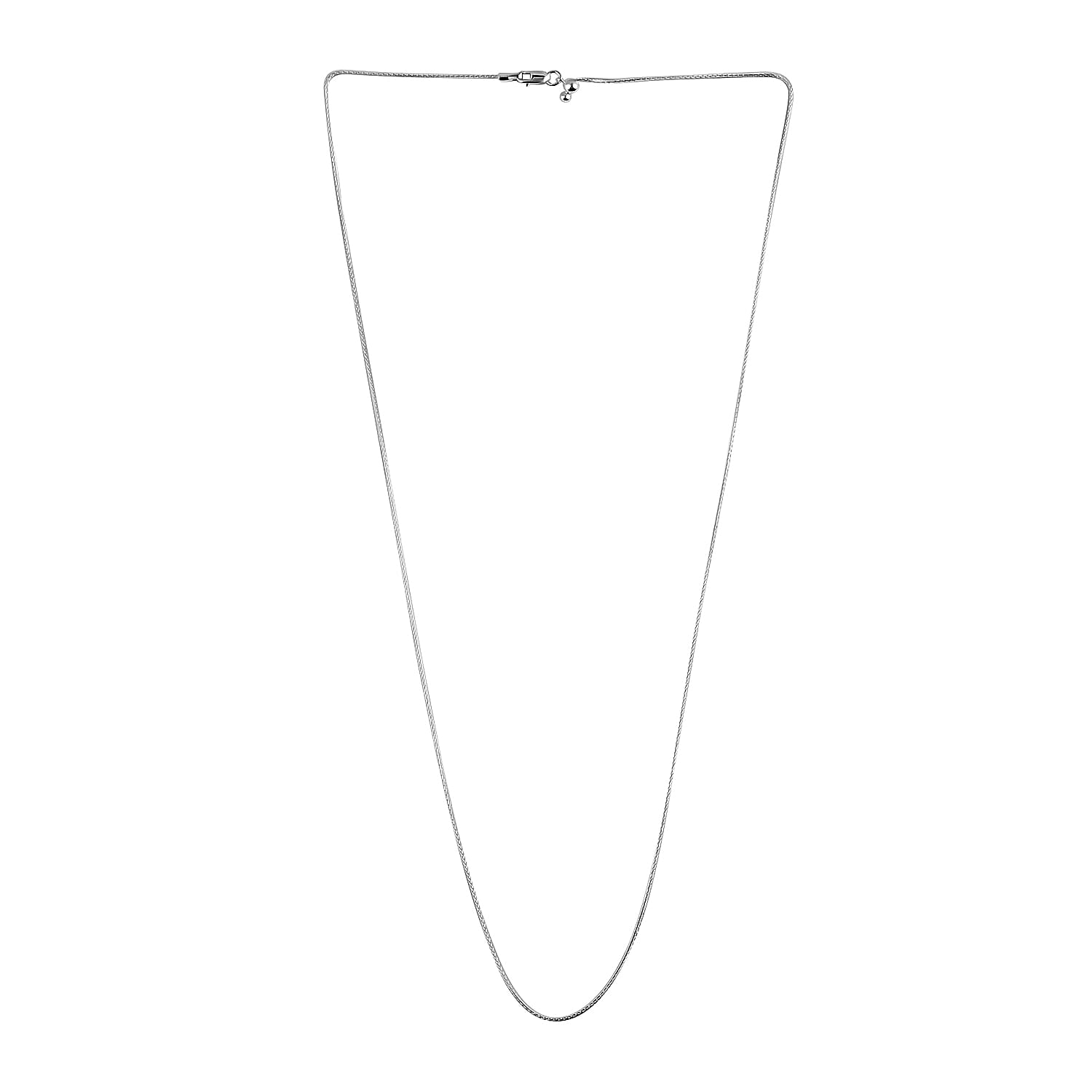 Italian Sterling Silver 1.5mm Adjustable Bolo Wheat Chain 3.30 Grams