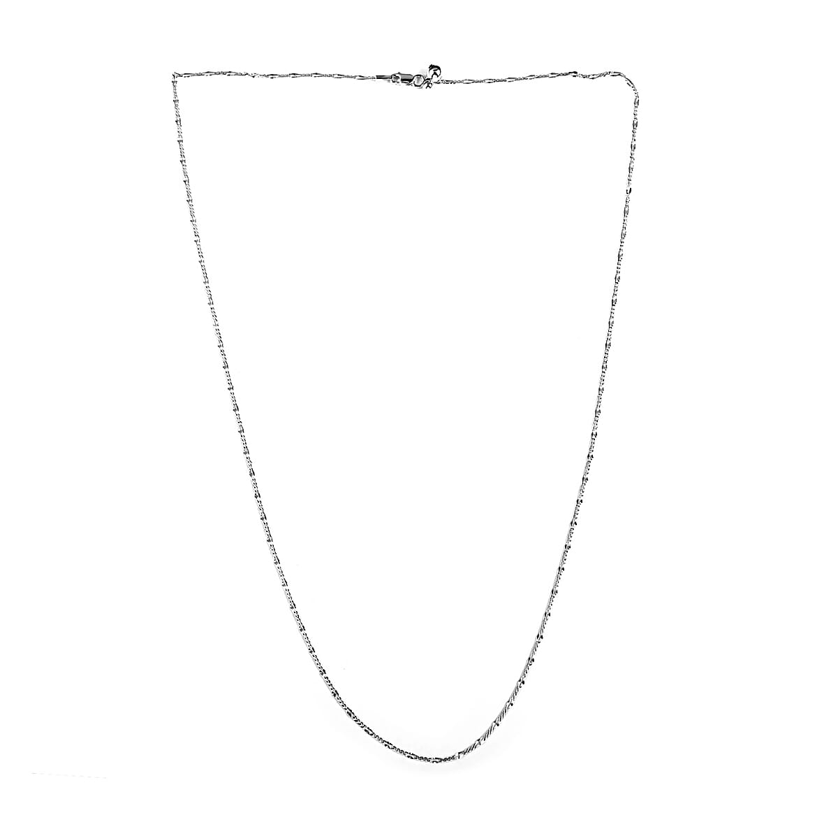 Italian Sterling Silver 2mm Adjustable Bolo Figaro Chain 2.90 Grams image number 3