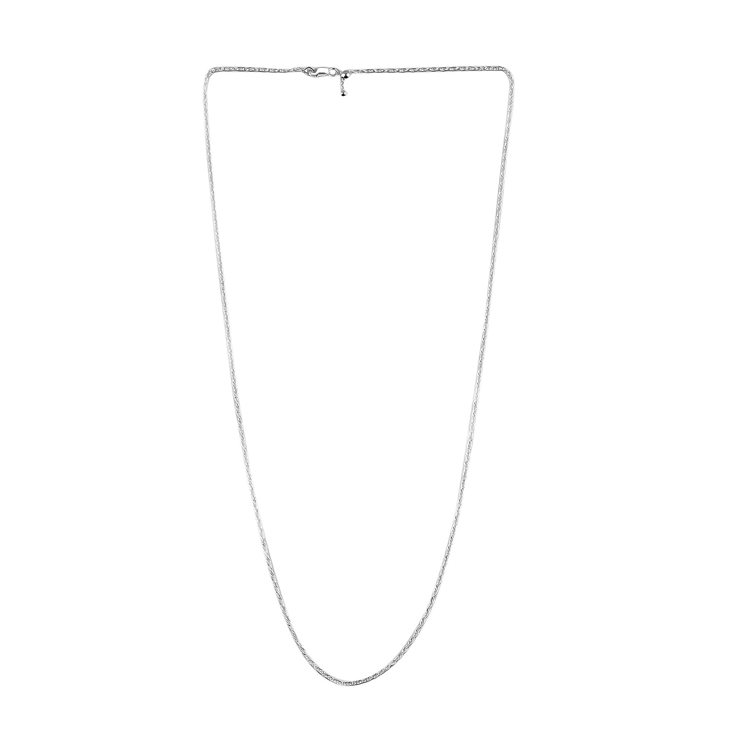 Italian Sterling Silver 1.5mm Adjustable Bolo Fancy Rope Chain 2.90 Grams