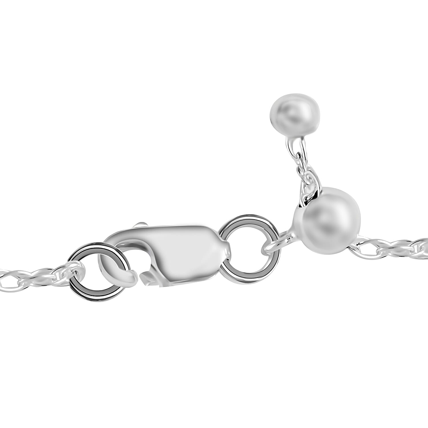 Italian Sterling Silver 1.5mm Adjustable Bolo Fancy Rope Chain 2.90 Grams